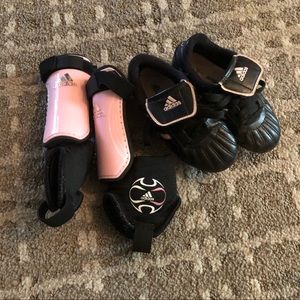 Toddler soccer cleats & shin guards